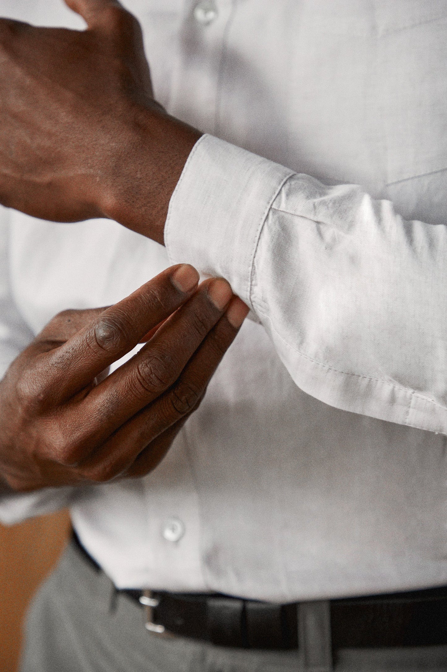 Chemise en coton bio et lin | gris "simon stone linen"