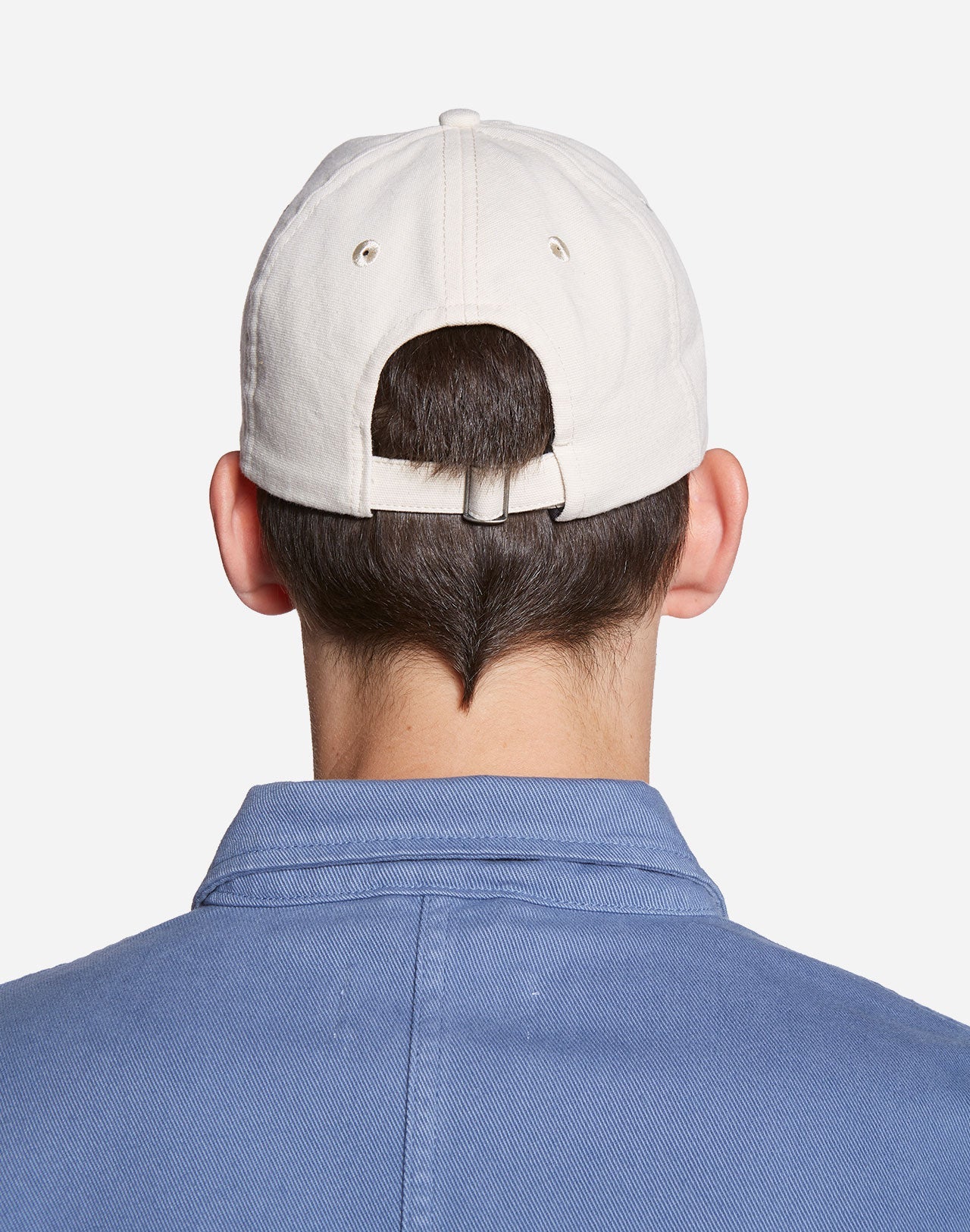 Casquette brodée en coton bio | écru "six pannel foxy"