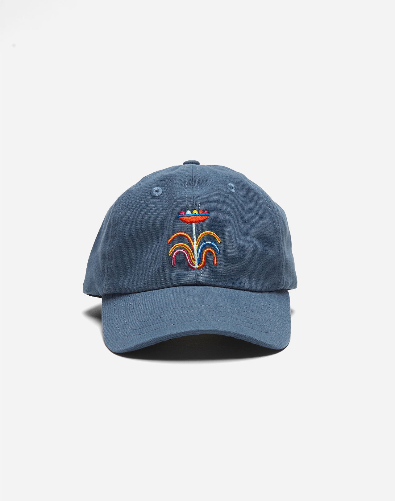 Casquette brodée en coton bio | bleu "six pannel tulbend"
