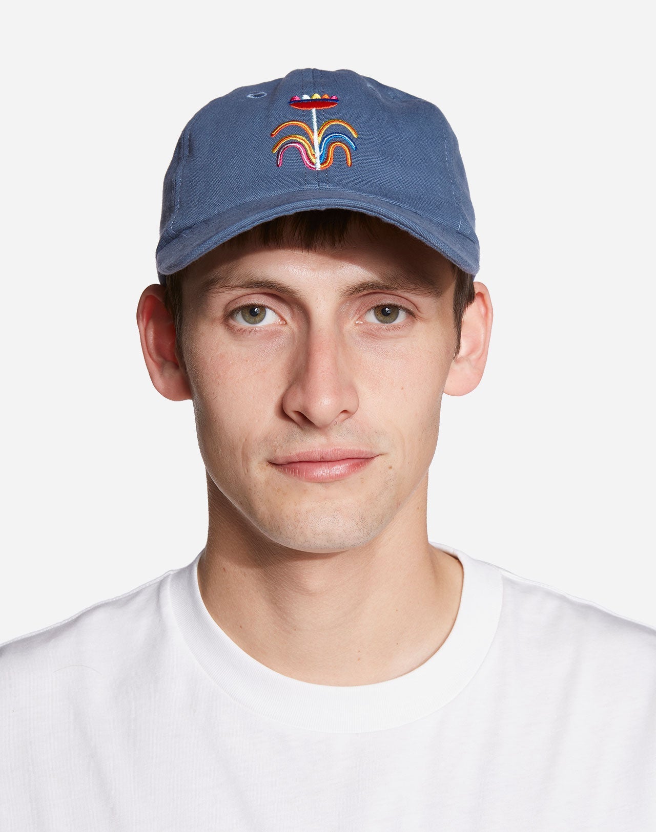 Casquette brodée en coton bio | bleu "six pannel tulbend"