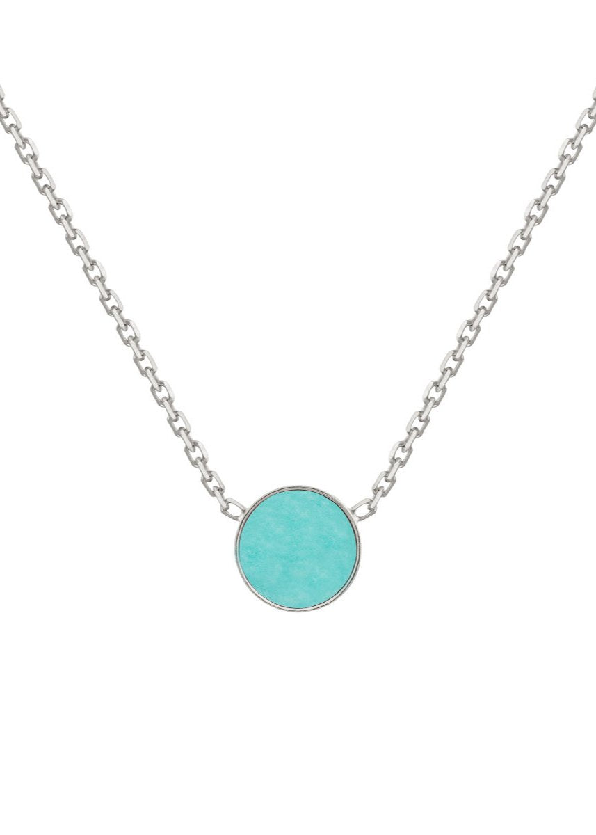 Collier en argent avec pendentif en chrysoprase - necklace sterling silver
