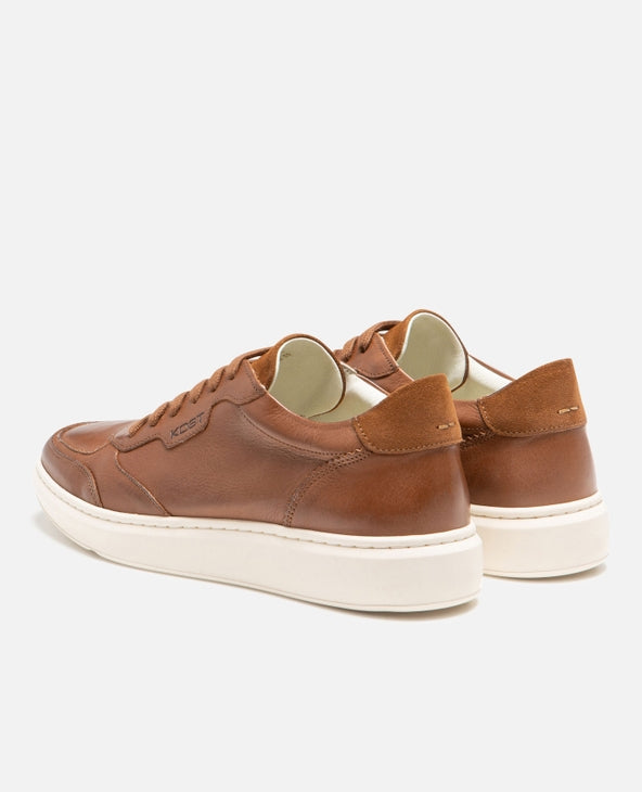 Baskets en cuir certifié | marron "snooze vgt - cognac"