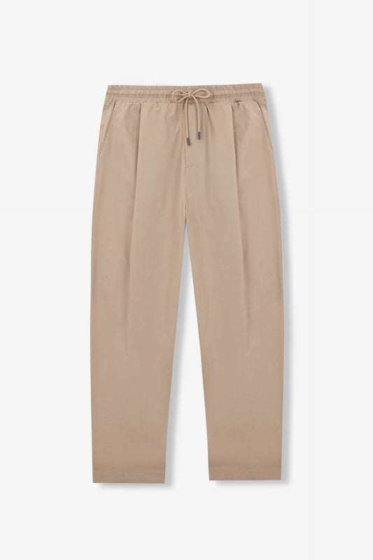 Pantalon droit en coton bio | taupe "smart pants cotton"