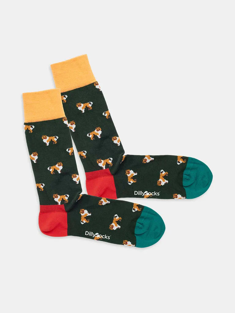 Chaussettes en coton bio | multicolore "who let the dogs out"
