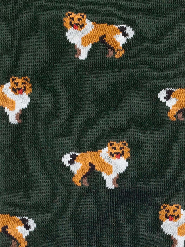 Chaussettes en coton bio | multicolore "who let the dogs out"