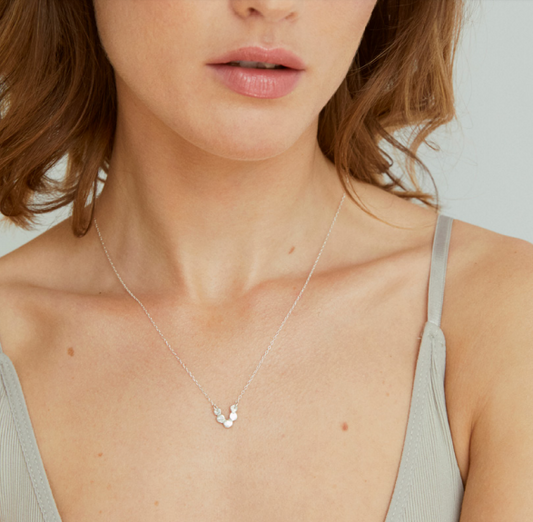 Collier en argent recyclé - quintet pendant