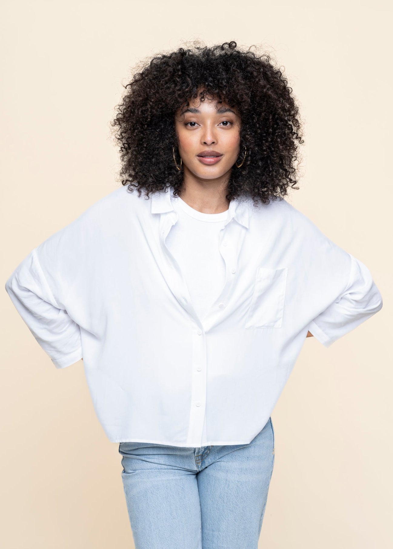 Chemise en ecovero | blanc "mattina shirt - white"