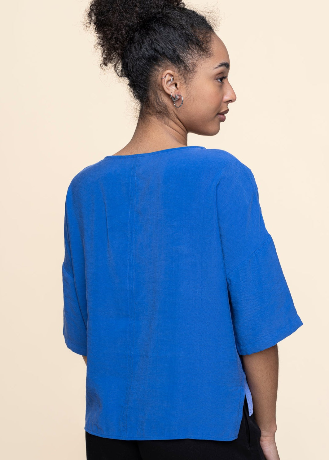 Blouse en tencel | bleu "maitia shirt - indigo blue"
