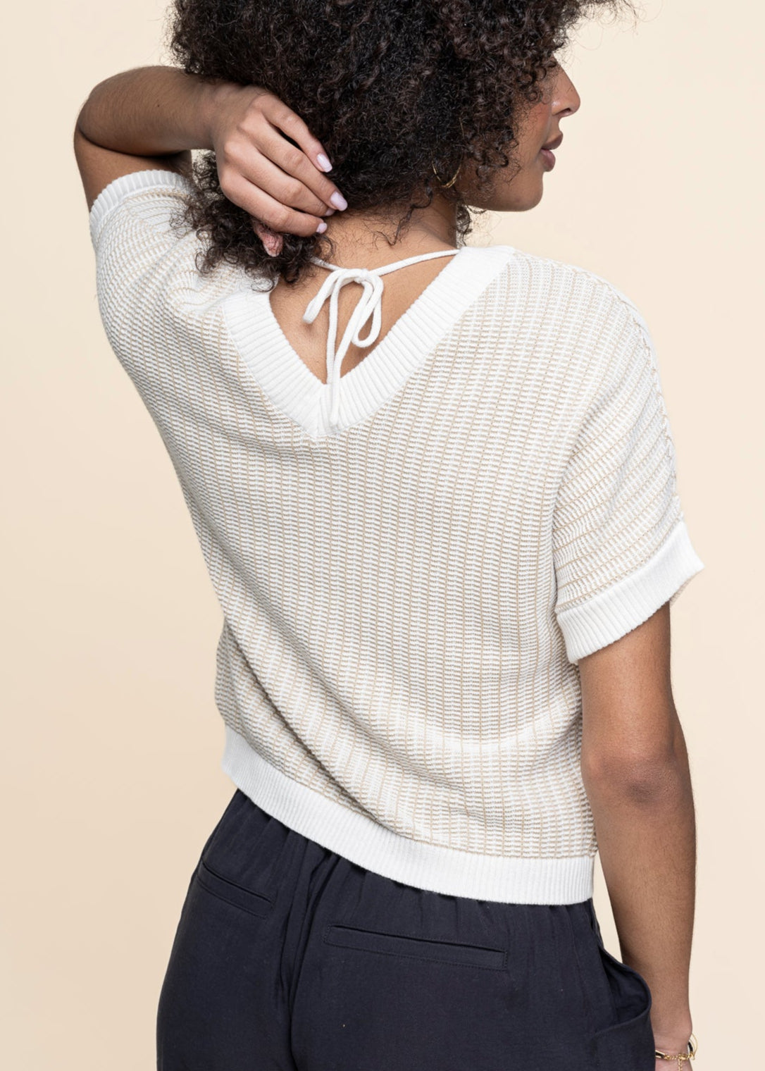 Top maille en coton bio | multicolore "kloe-gots sweater - multicolour"