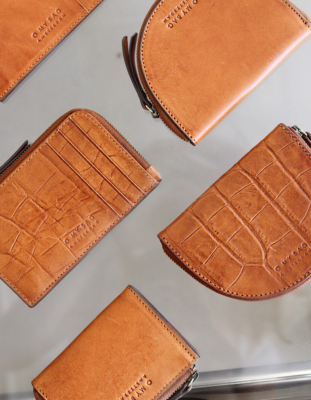 Porte-monnaie en cuir certifié | Marron "laura coin purse cognac classic leather"