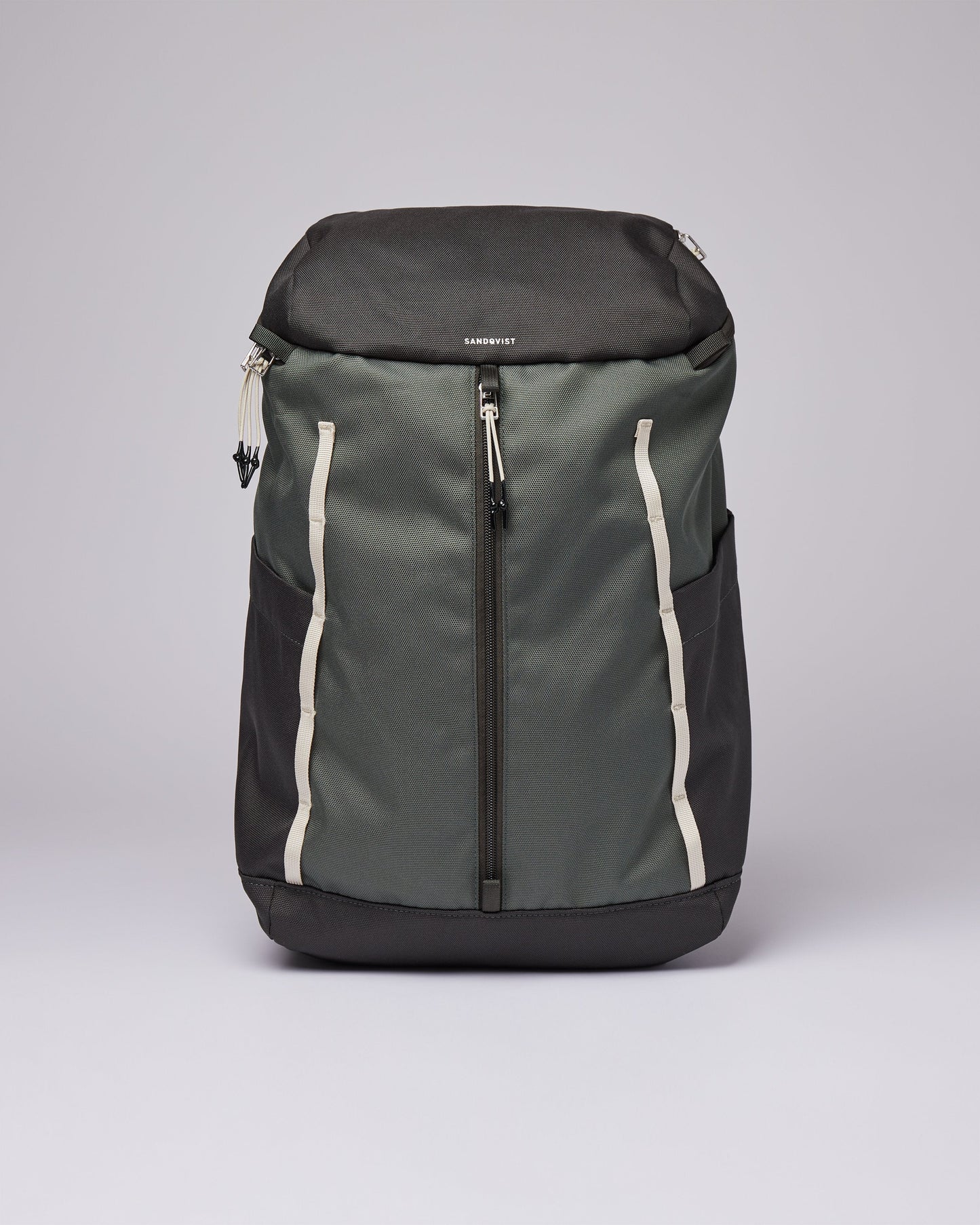 Sac à dos vert en matières recyclées - sune multi green with green webbing