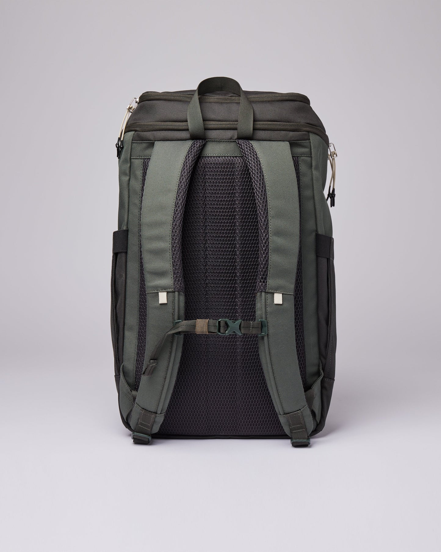 Sac à dos vert en matières recyclées - sune multi green with green webbing