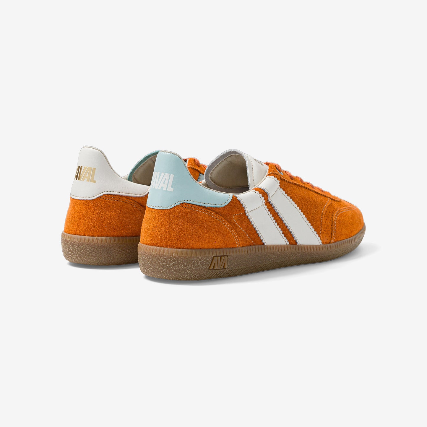 Baskets en cuir certifié | orange "sunset mermaid"