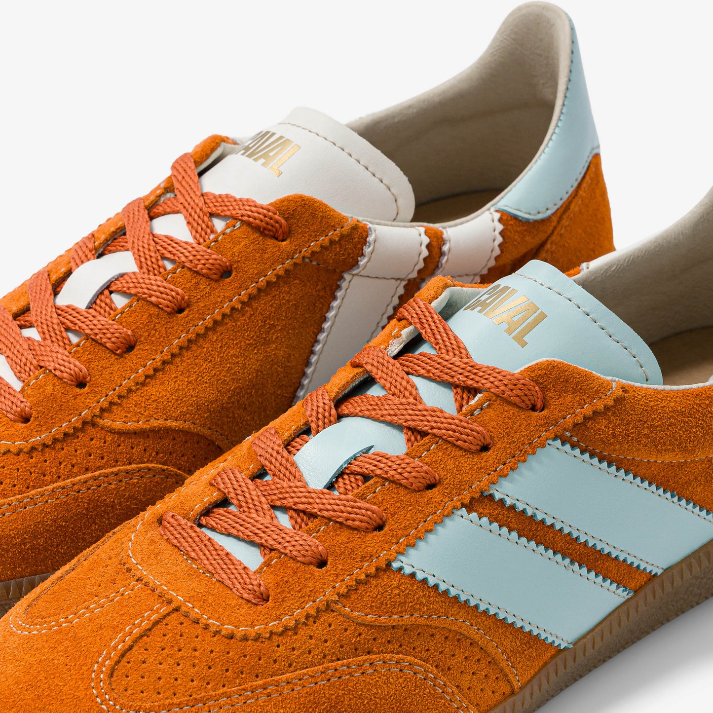 Baskets en cuir certifié | orange "sunset mermaid"