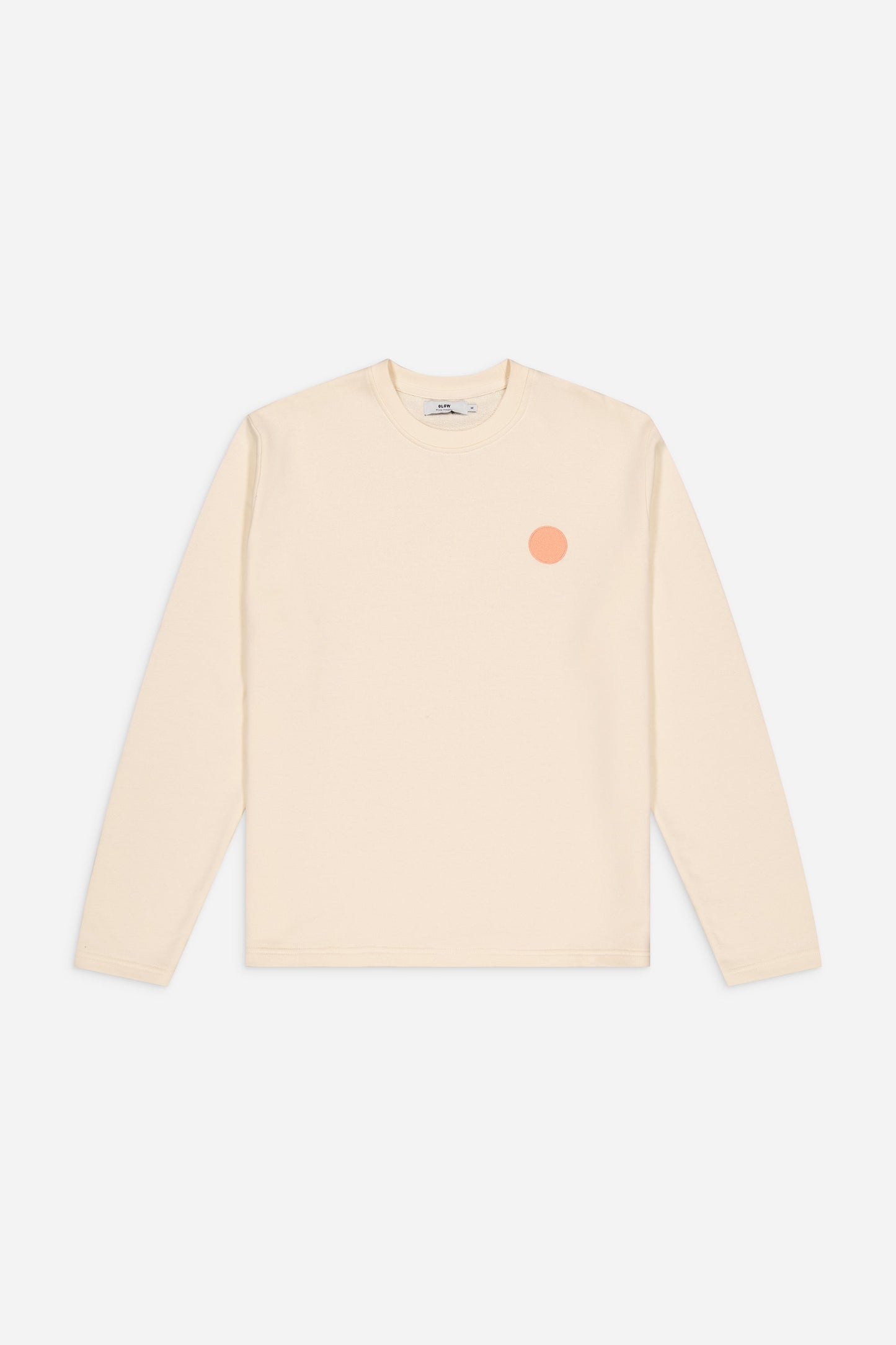 Sweat brodé en coton bio | écru "lip ivory"