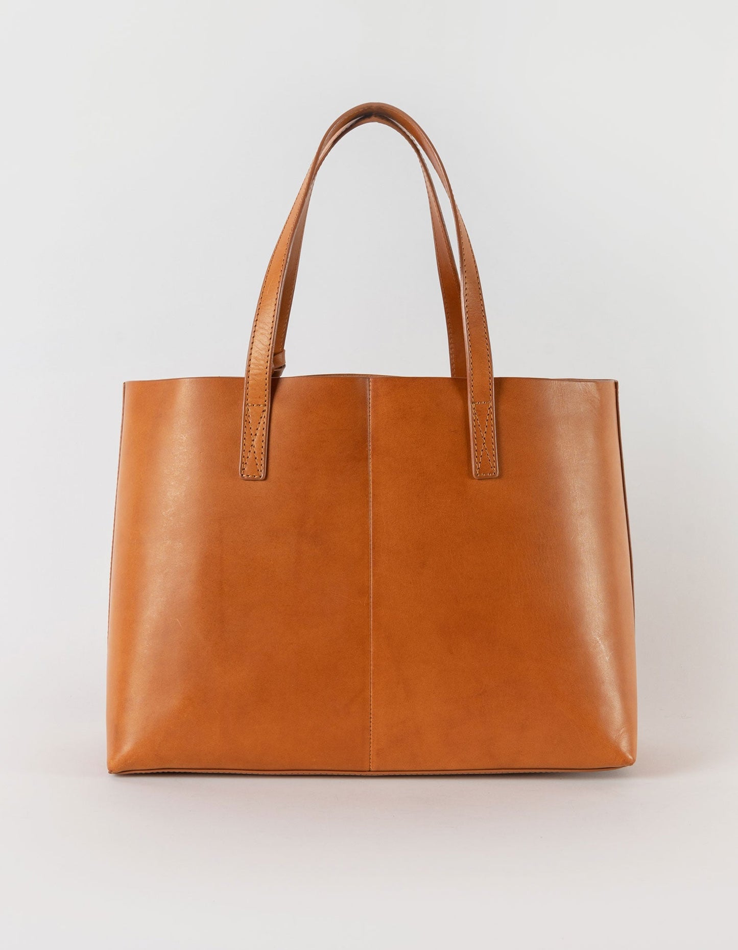 Sac cabas en cuir certifié | camel "sam shopper cognac classic leather""