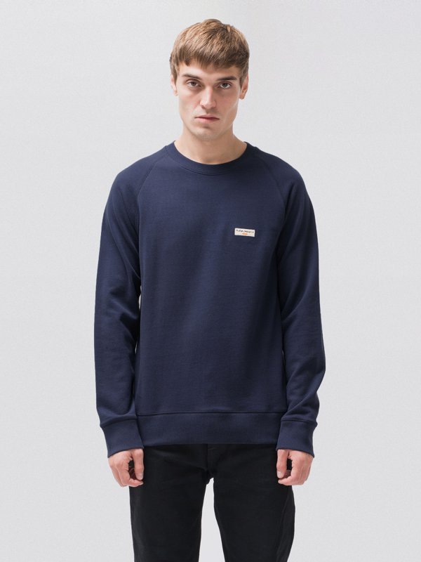 Sweat bleu en coton bio - Samuel