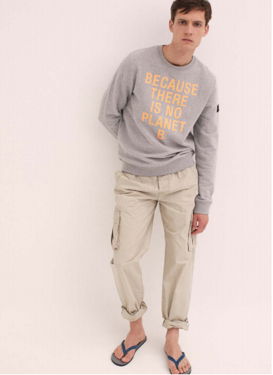Sweat gris en coton bio - San Diego because