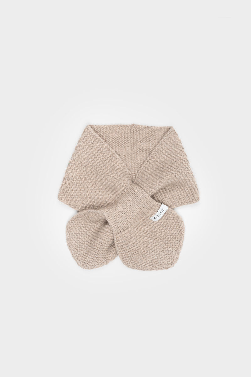 Echarpe tour de cou en cachemire recyclé | beige "britta - beige sabbia"
