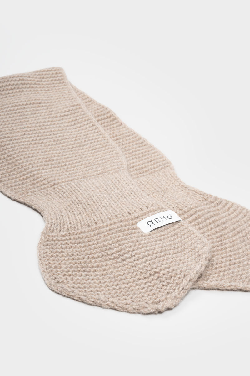 Echarpe tour de cou en cachemire recyclé | beige "britta - beige sabbia"