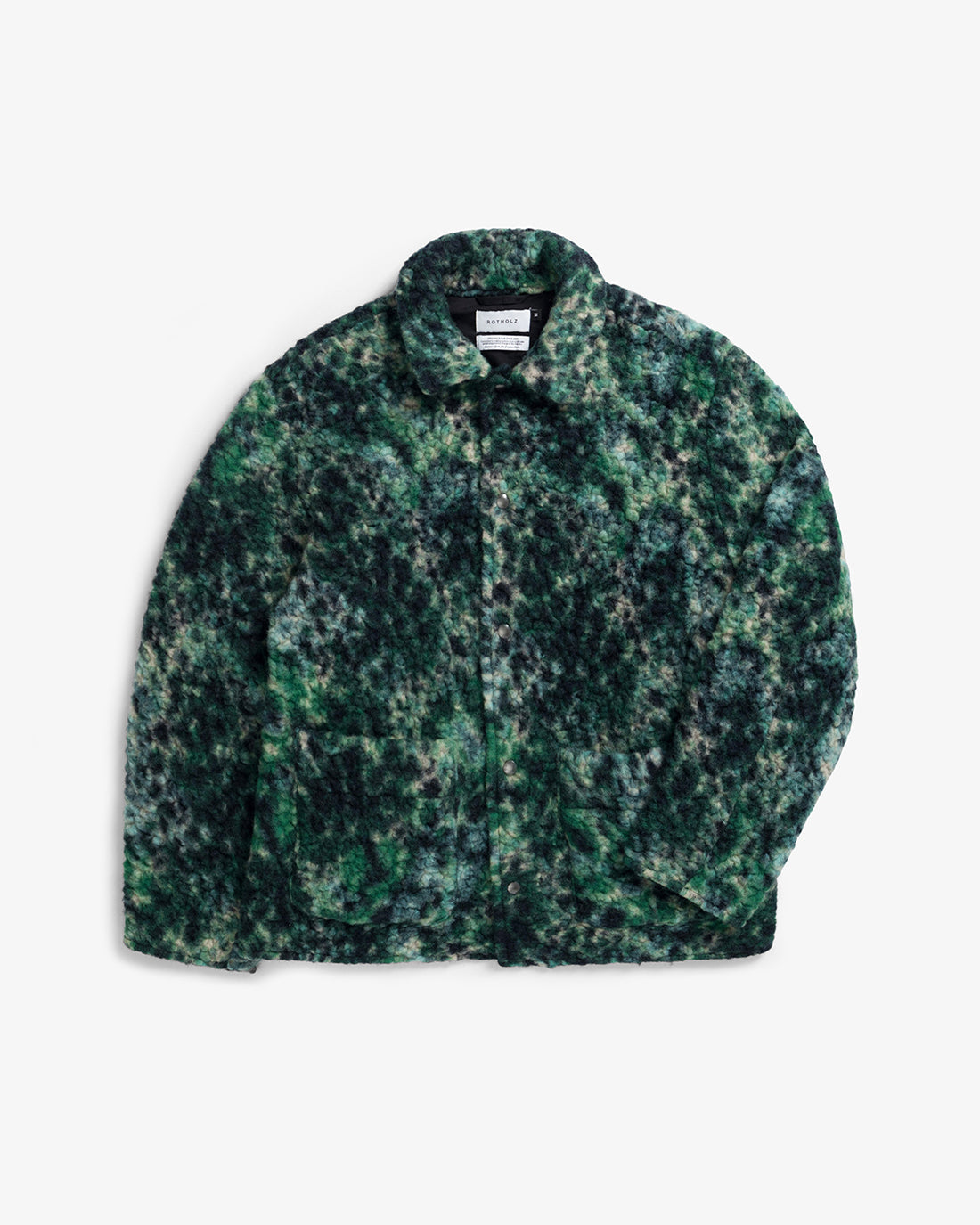Veste en laine et coton bio | multicolore "sherpa jacket - washed multi"