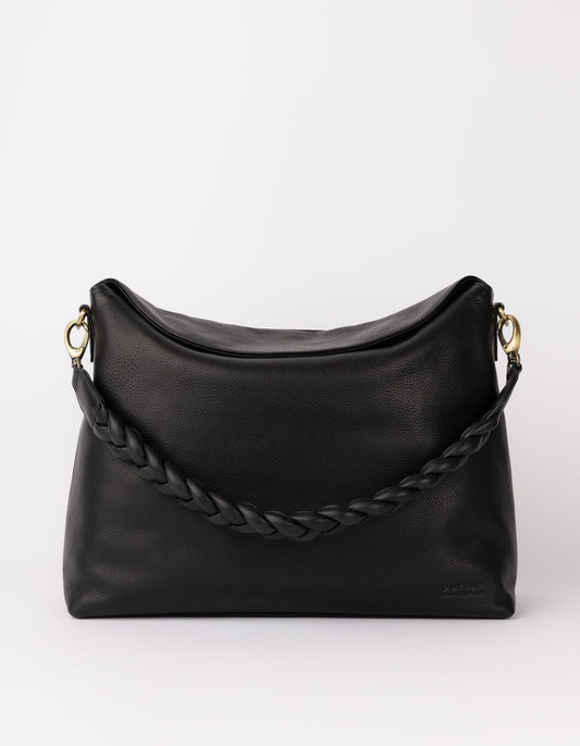 Sac en cuir certifié | noir "sienna - black soft grain"