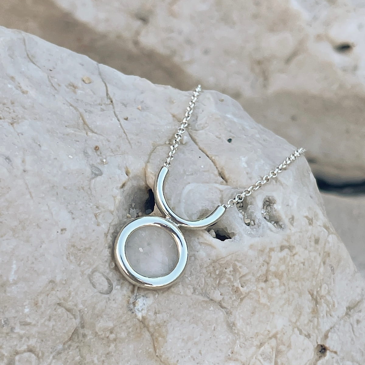 Collier en argent | Pendentif en cristal de montagne "necklace tul sterling silver"