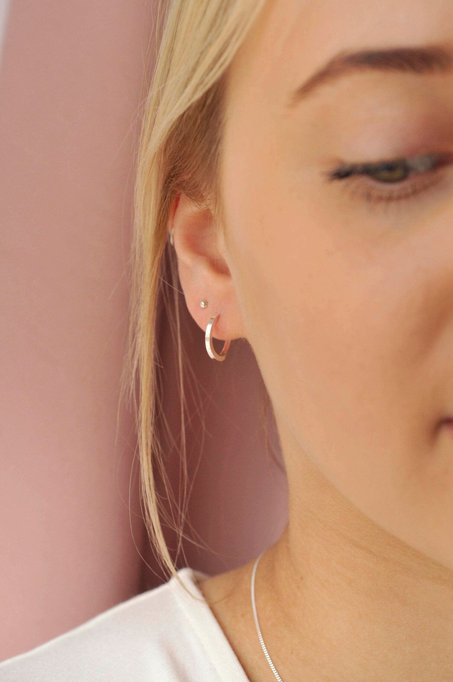 Boucles d'oreilles en argent recyclé - Small Hoop