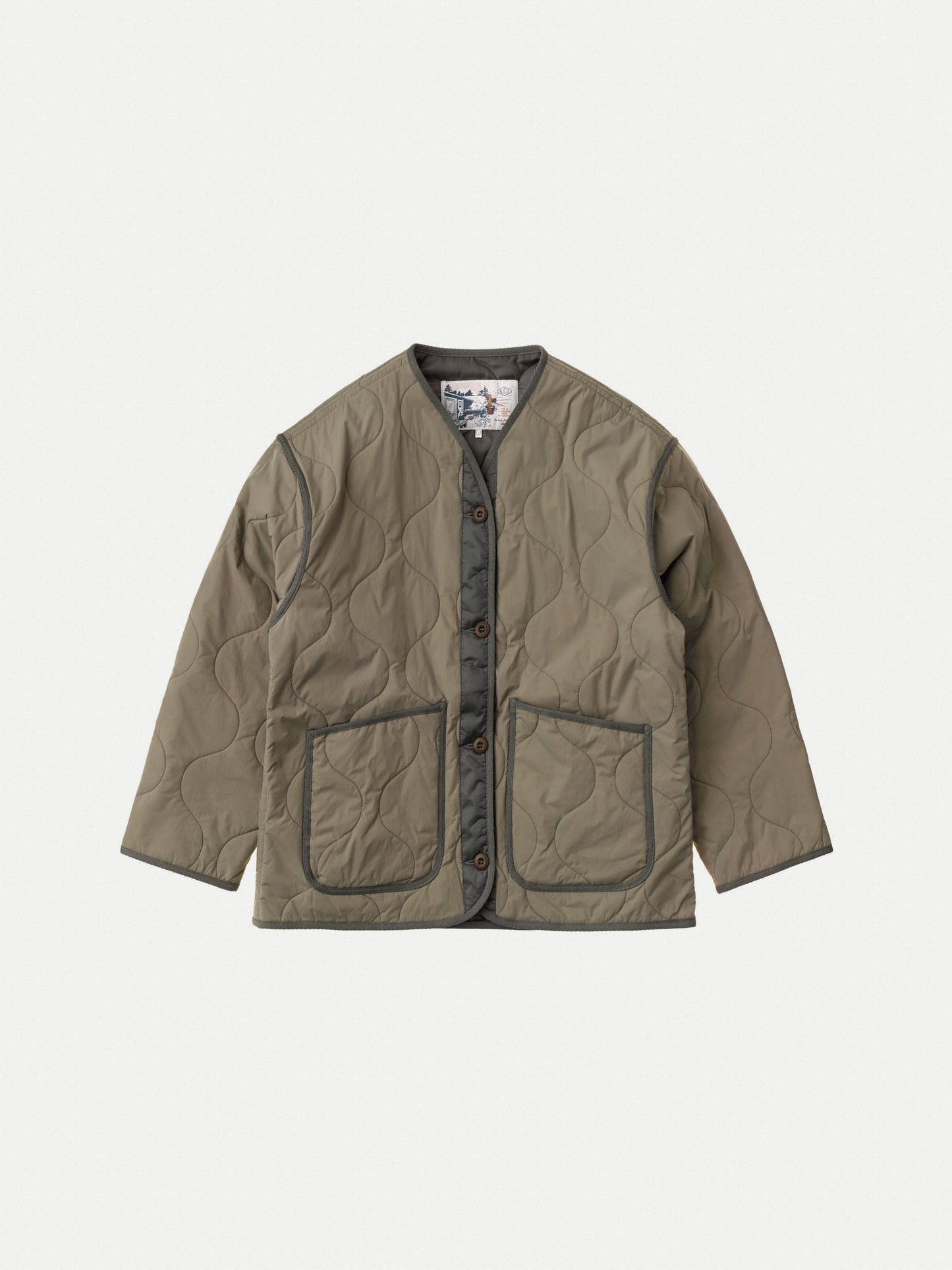 Veste matelassée kaki en recyclé - siv liner jacket olive
