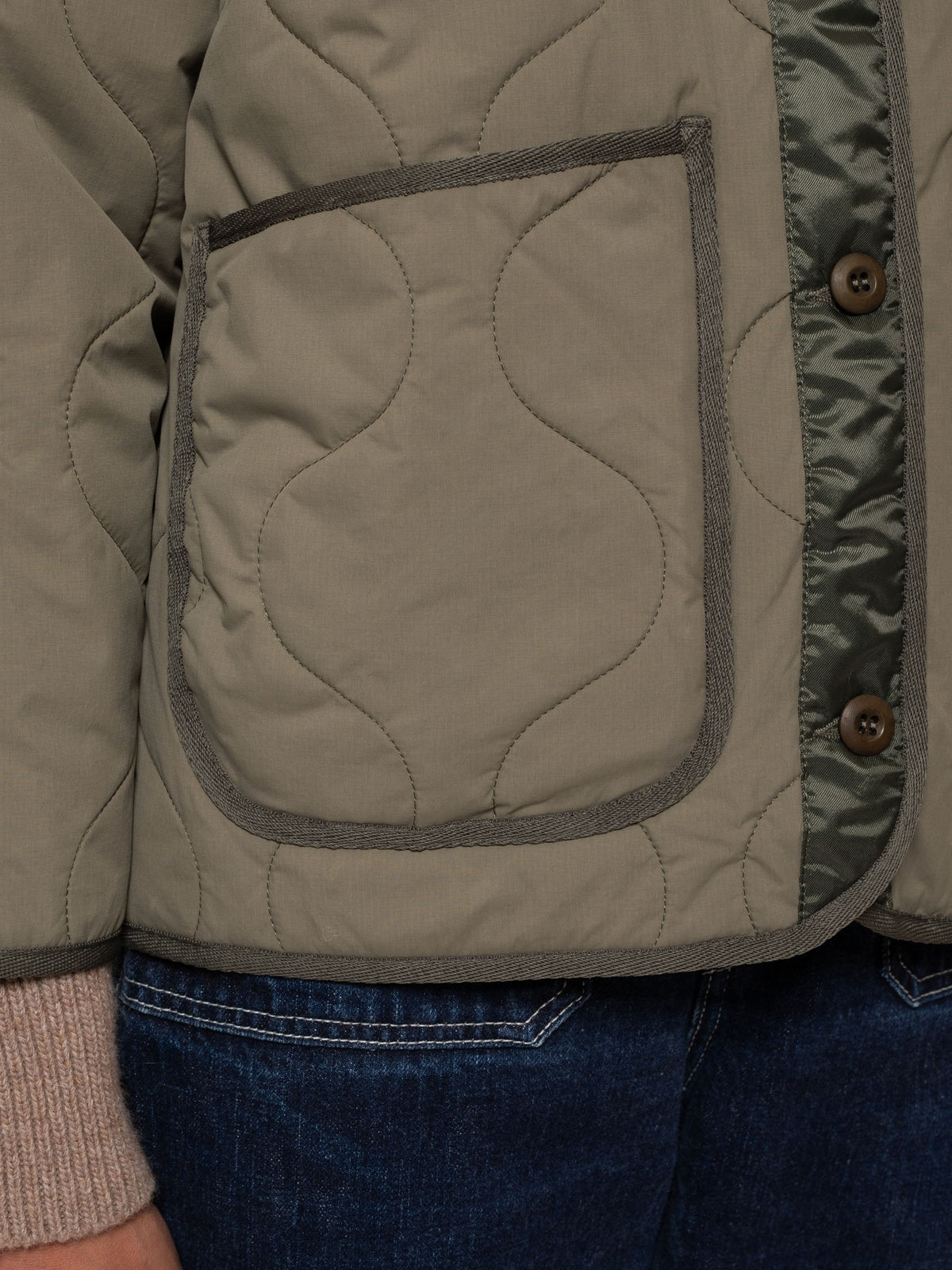 Veste matelassée kaki en recyclé - siv liner jacket olive