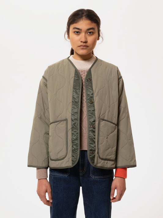 Veste matelassée kaki en recyclé - siv liner jacket olive