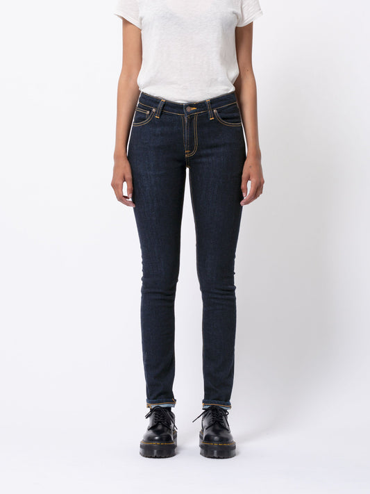 Jean skinny brut en coton bio - Skinny Lin Dry deep orange