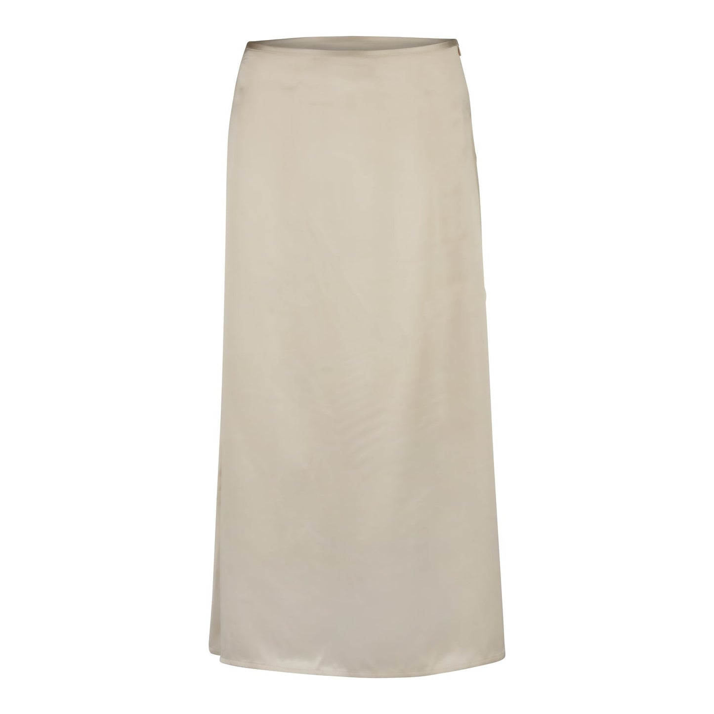 Jupe satinée midi en viscose enka | beige 'dira ivory'