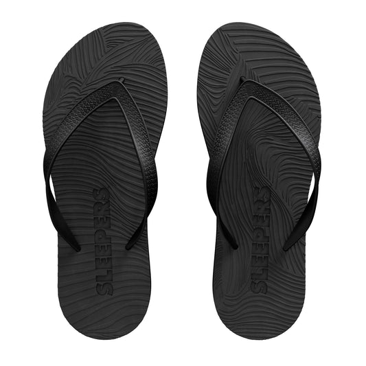 Tongs en caoutchouc naturel | noir "mens regular black"