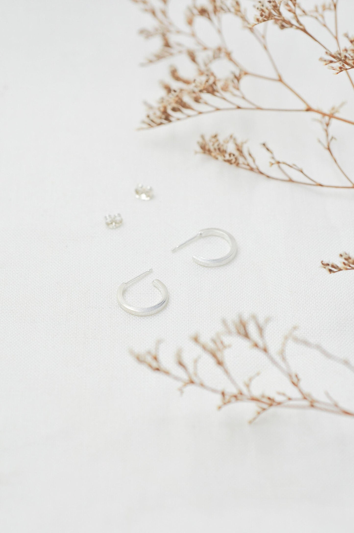 Boucles d'oreilles en argent recyclé - Small Hoop