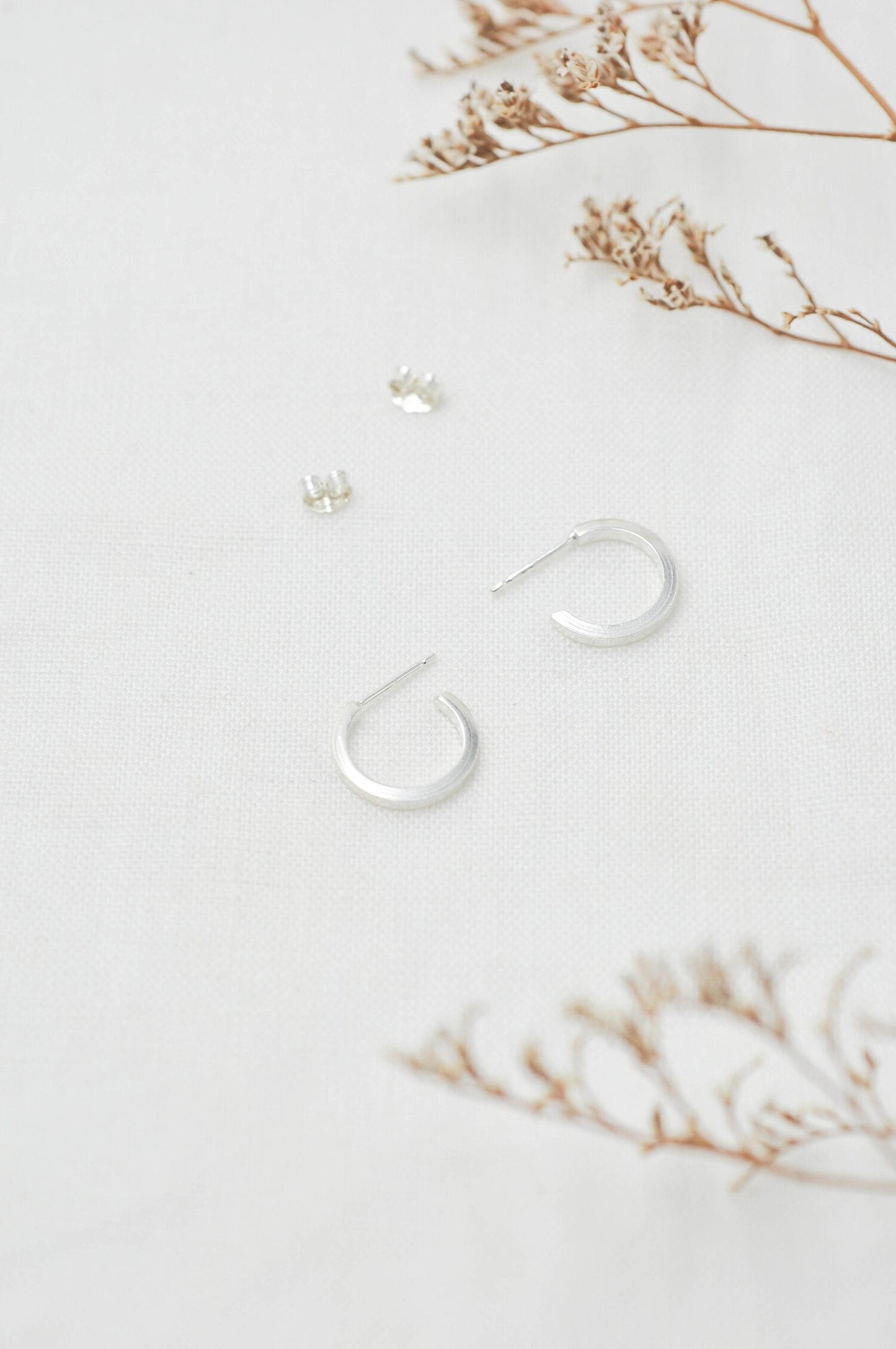 Boucles d'oreilles en argent recyclé - Small Hoop