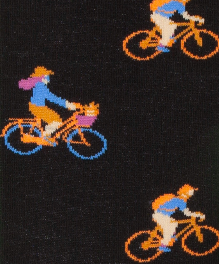 Chaussettes en coton bio | multicolore "bikes at night"