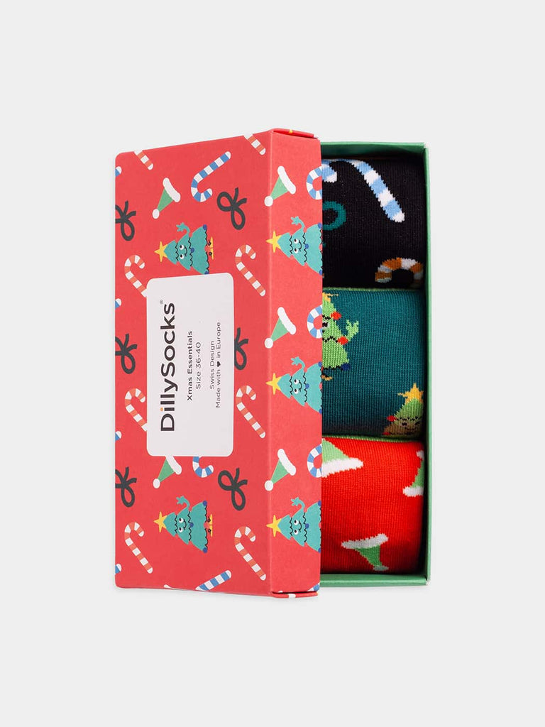 Pack 3 paires de chaussettes en coton bio | multicolore "xmas essentials  - multicolor"