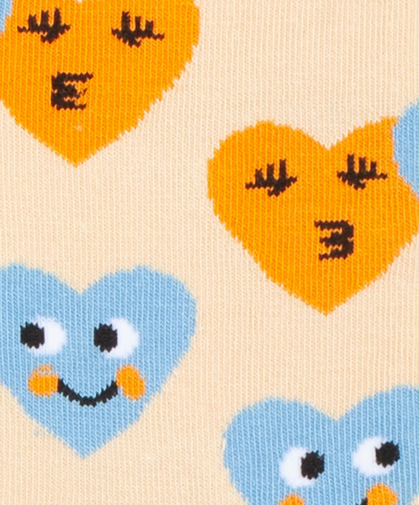 Chaussettes en coton bio et matière recyclée | multicolore "smiling hearts"