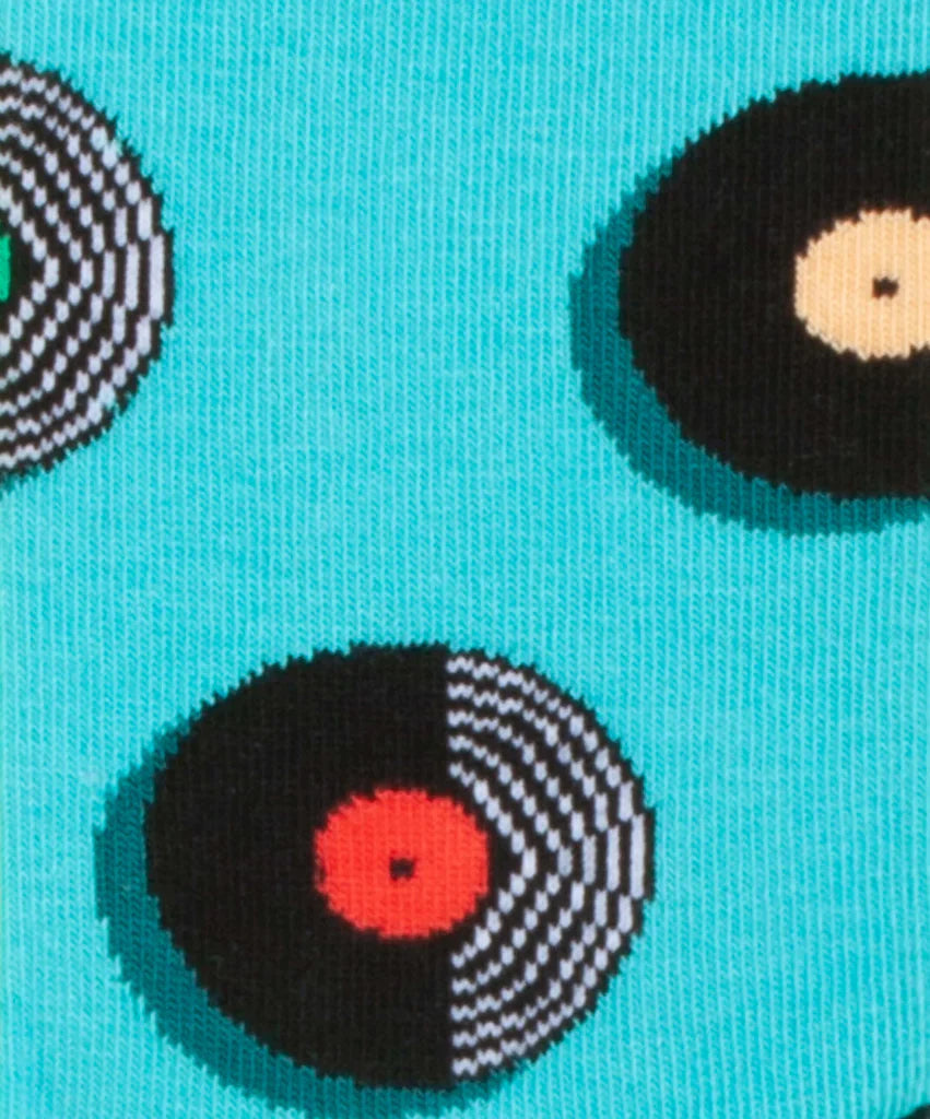 Chaussettes en coton bio | multicolore "vinyl record"