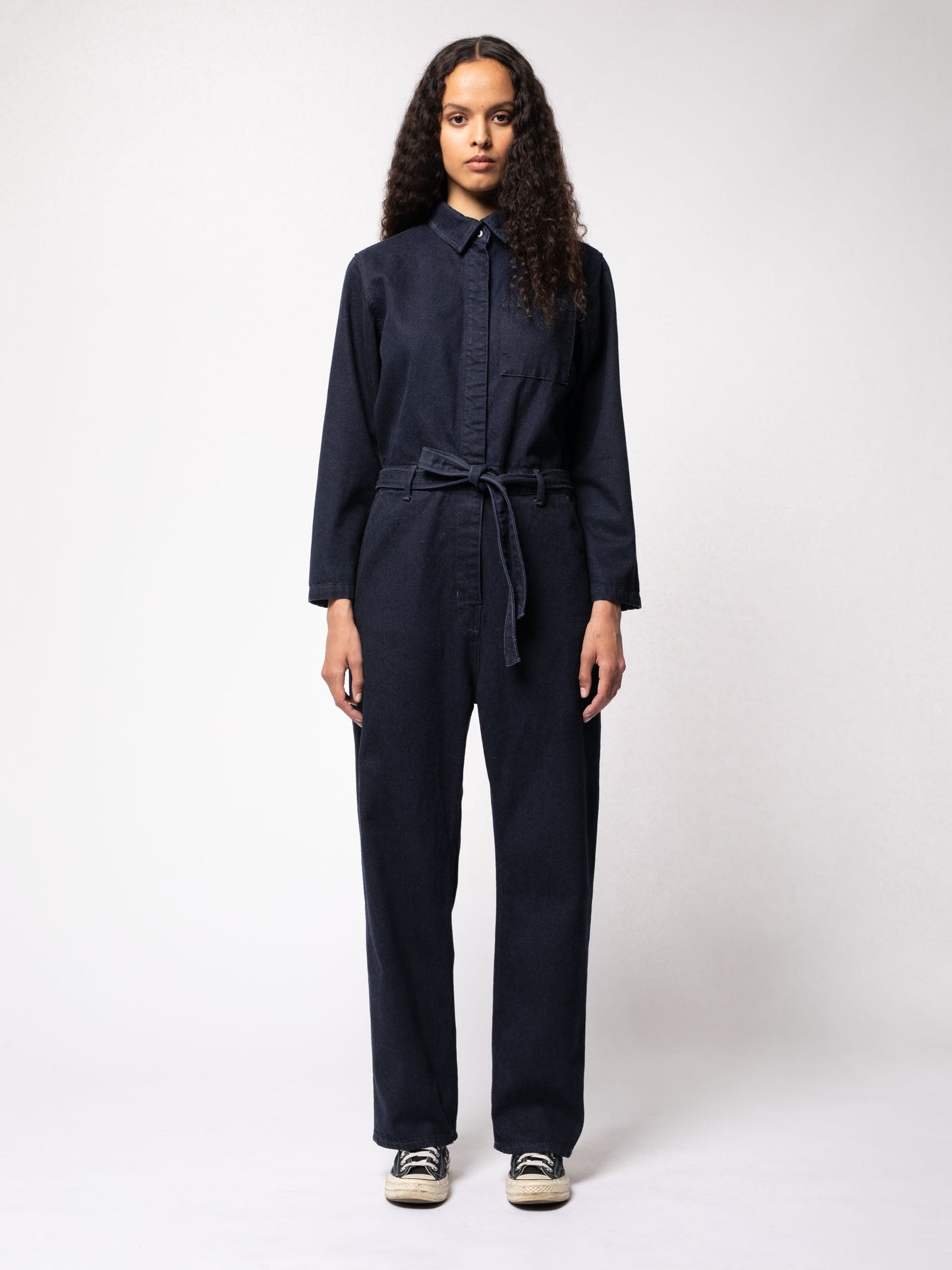 Combinaison longue brut en coton bio et laine recyclée - Sophie