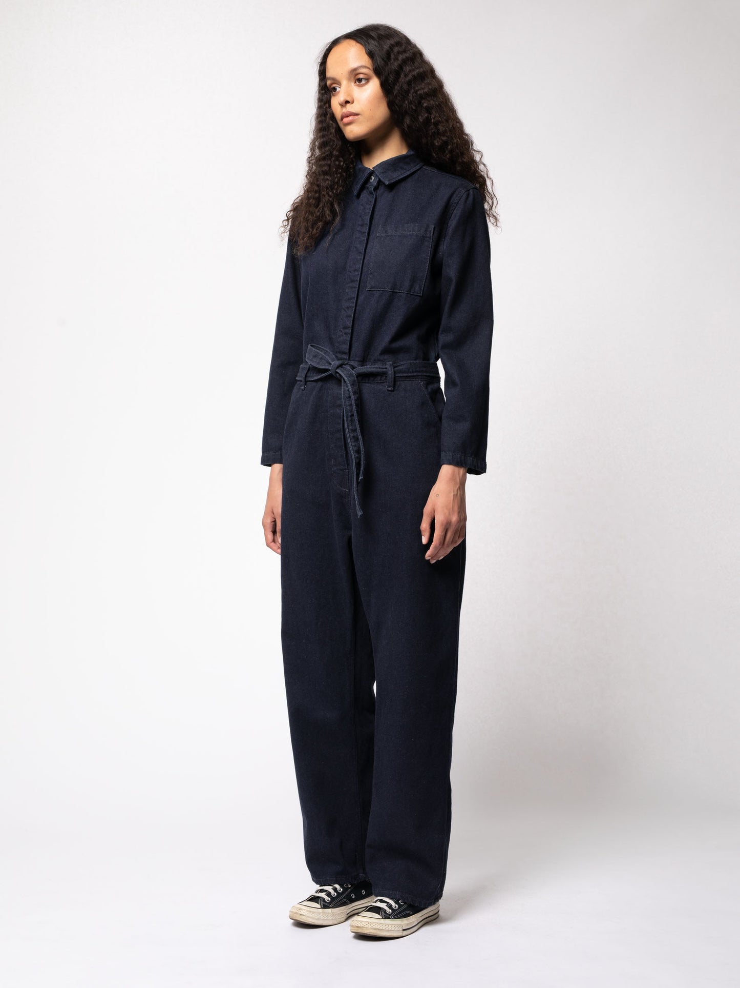 Combinaison longue brut en coton bio et laine recyclée - Sophie