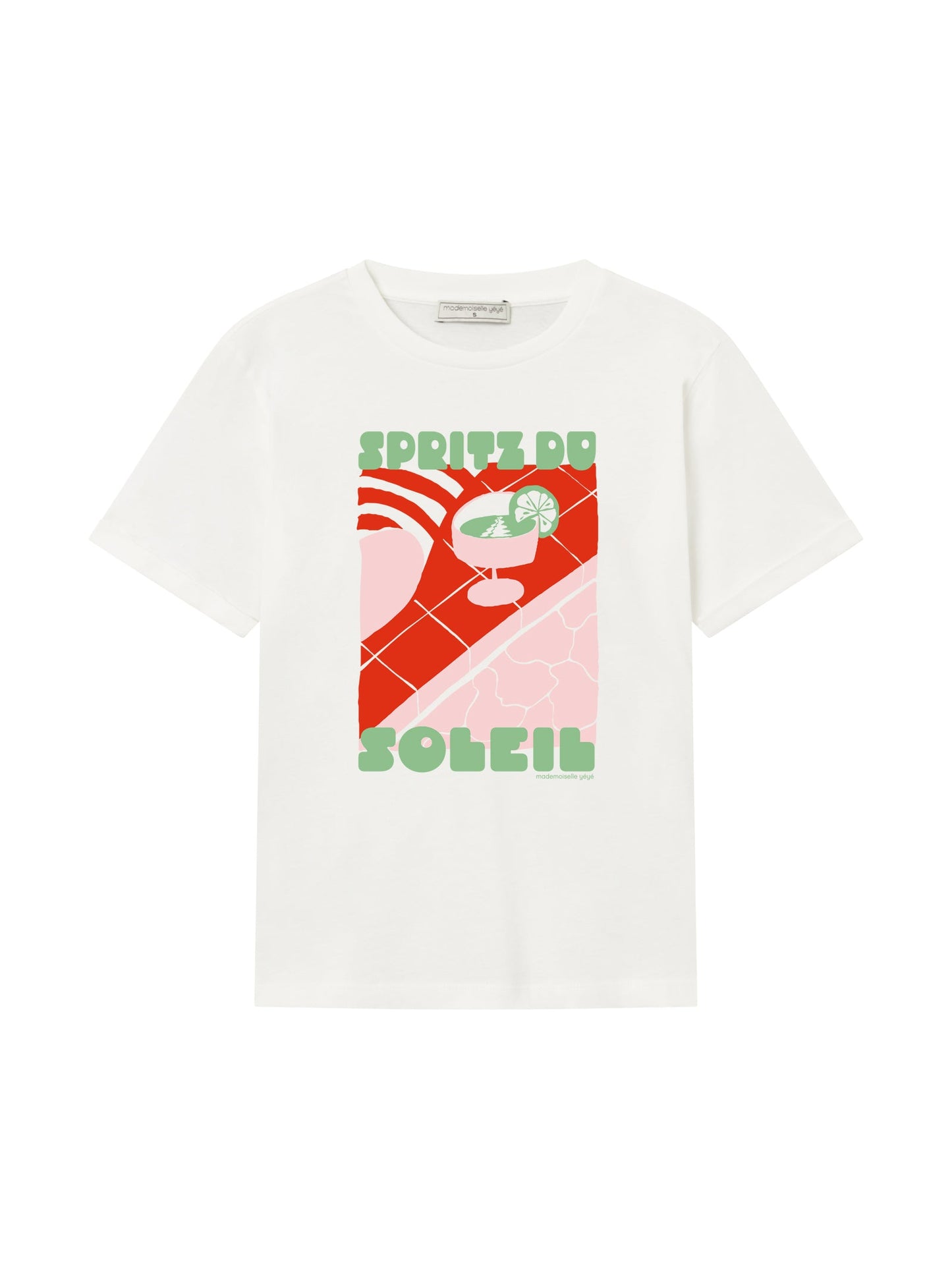 T-shirt en coton bio | blanc "Spritz du soleil t-shirt - white"