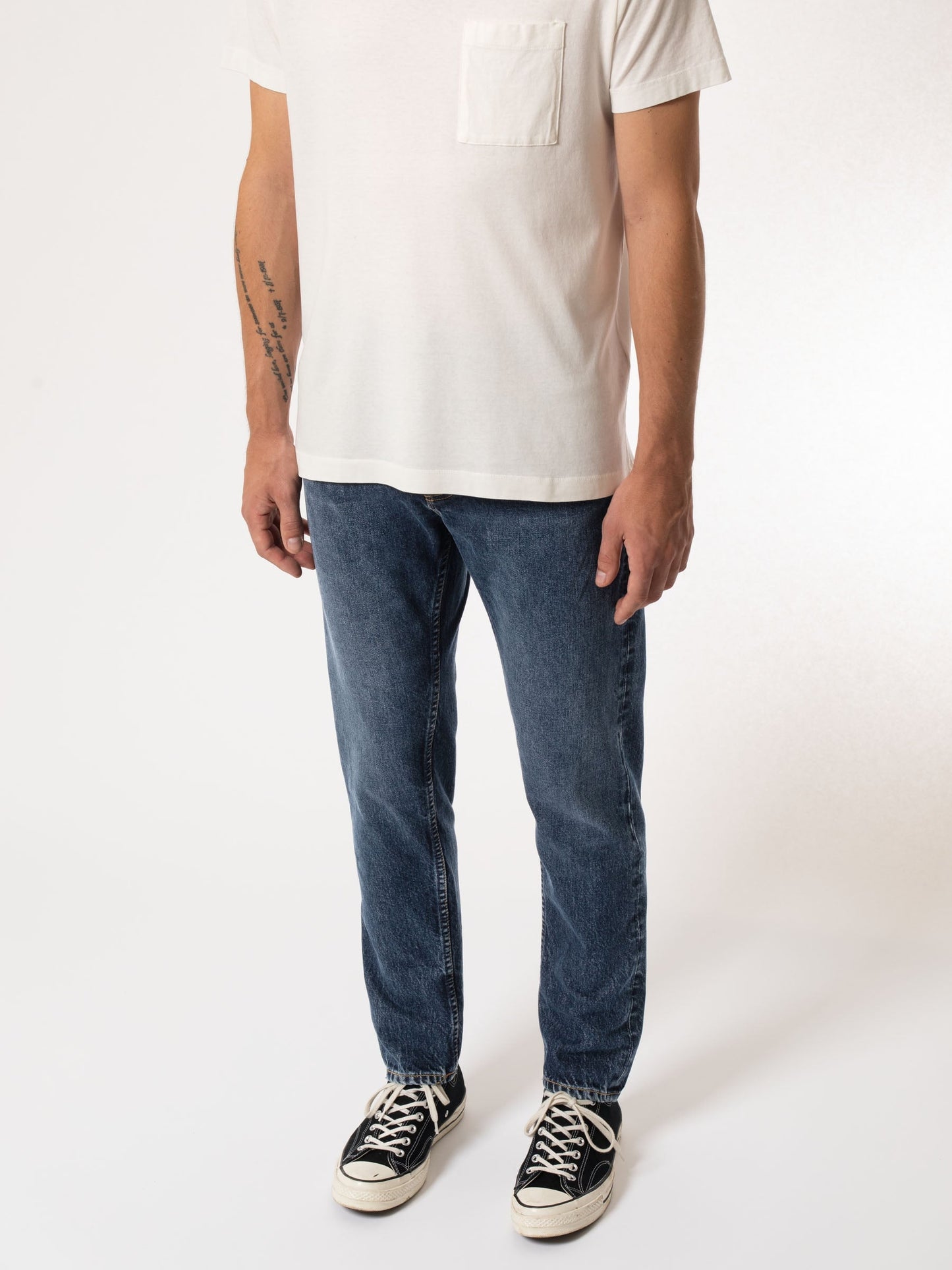 Jean fuselé bleu en coton bio - steady eddie ii blue slate