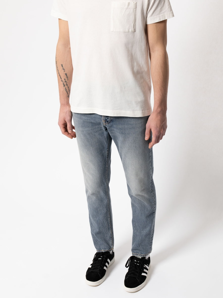 Jeans fuselé bleu en coton bio - steady eddie blue survivor
