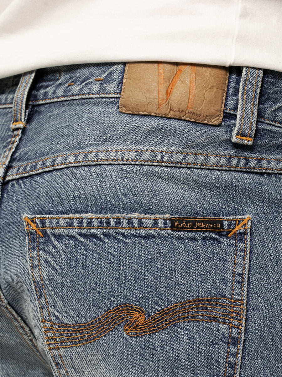 Jeans fuselé bleu en coton bio - steady eddie blue survivor