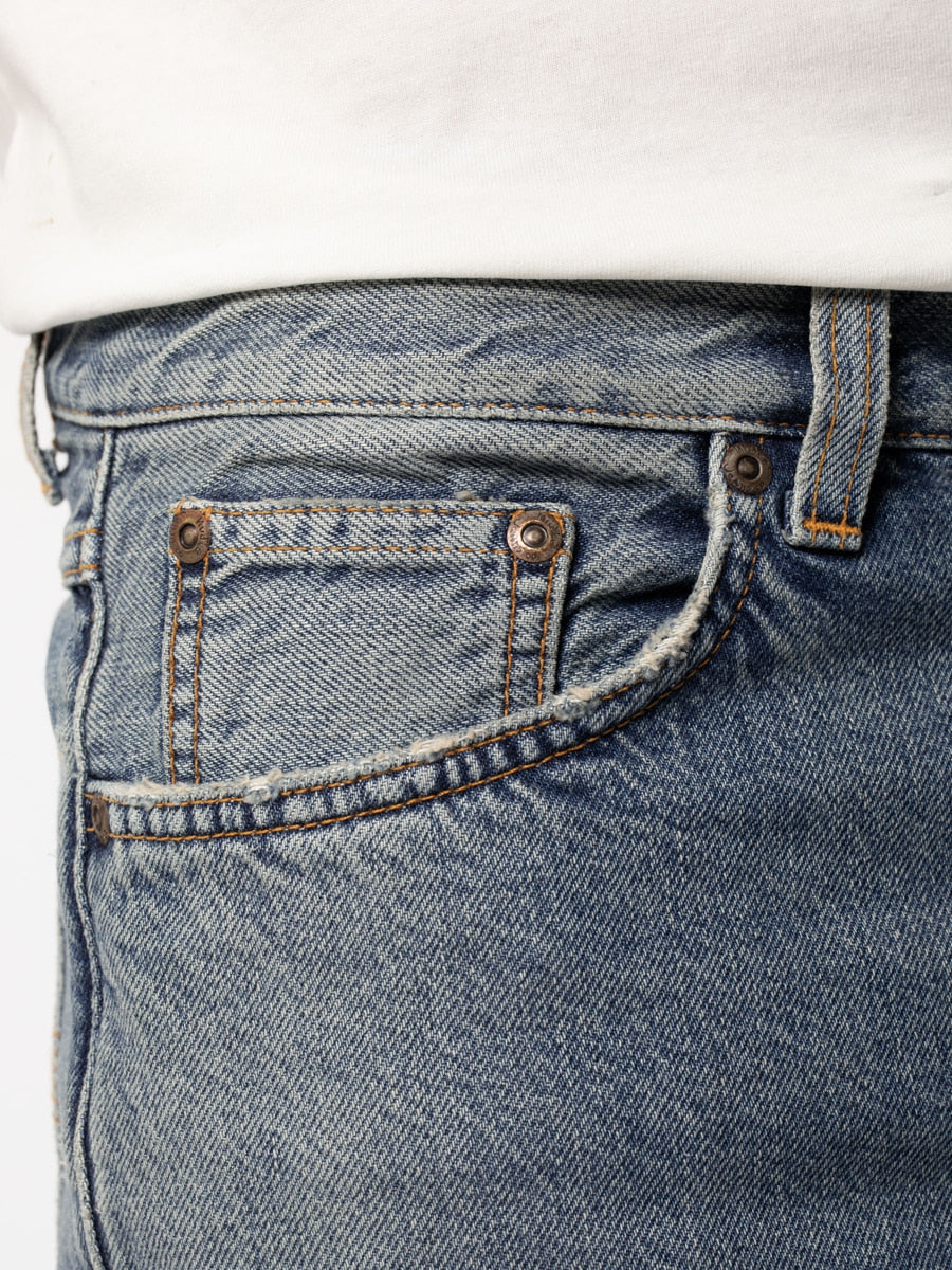 Jeans fuselé bleu en coton bio - steady eddie blue survivor