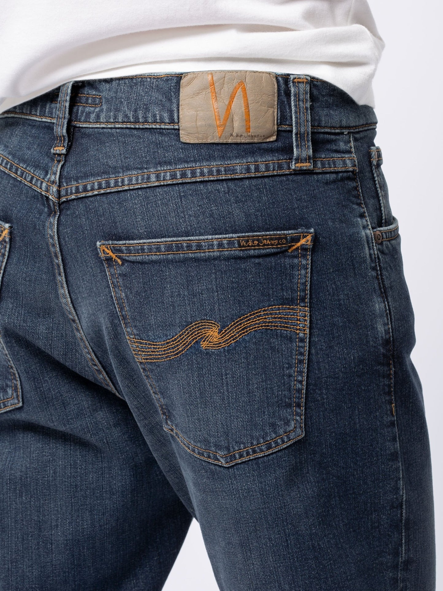 Jean fuselé bleu foncé en coton bio - steady eddie ii dark classic