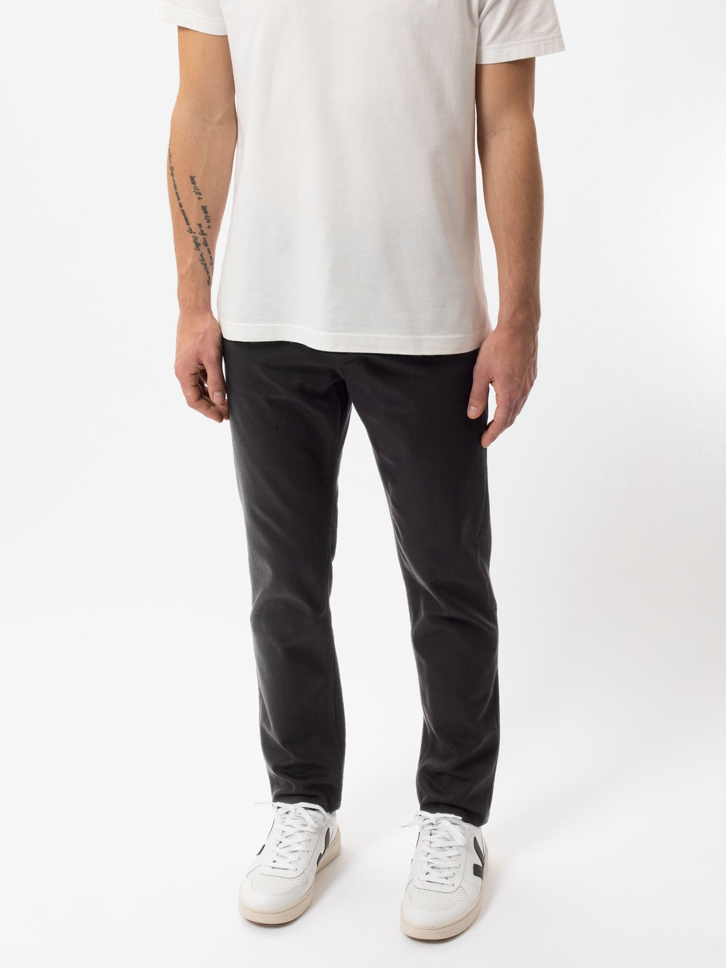 Jean fuselé noir en coton bio - steady eddie ii dry everblack