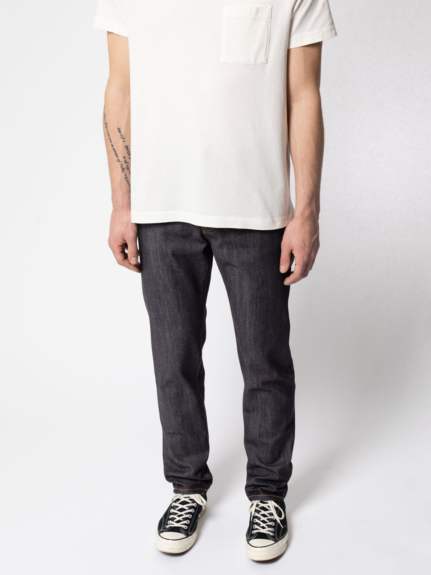Jean fuselé brut en coton bio - steady eddie ii dry gene